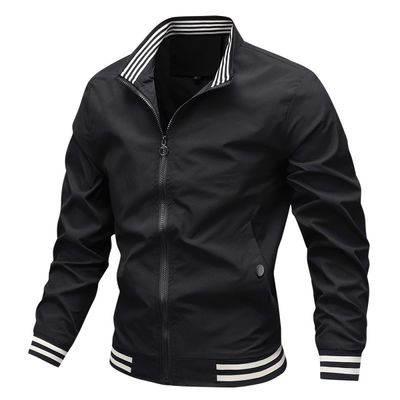Spring Bomber Hoodie voor mannen met steun rits en geen decoratie in polyester / katoen