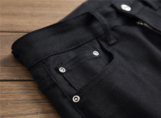 Winter Logo Patroon Digitaal Druk Mensen Jeans Nachtclub Zwart Wit Designer Jeans Mannen