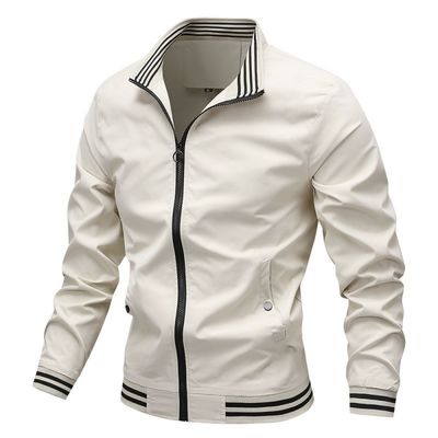 Spring Bomber Hoodie voor mannen met steun rits en geen decoratie in polyester / katoen