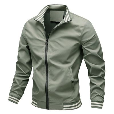 Spring Bomber Hoodie voor mannen met steun rits en geen decoratie in polyester / katoen