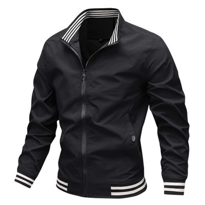 2023 Mens Polyester Cotton Padded Coat Bomber Regular Length Weaving Method Geweven