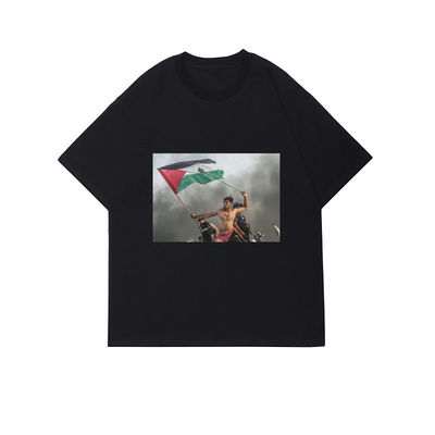 Duurzaam katoenen T-shirt voor mannen STREETWEAR stijl Anti-wrinkle T-shirts Cartoon Patroon