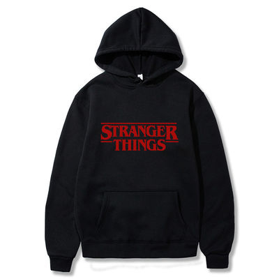 400 GSM gebreide blauwe hoodie voor mannen ongedeelde en ademende katoenen trui