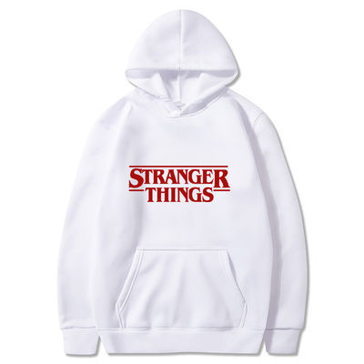 400 GSM gebreide blauwe hoodie voor mannen ongedeelde en ademende katoenen trui
