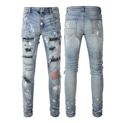 Rhinestone Denim Fashion Crystals Rivets Bootcut Jeans met wasbaar materiaal