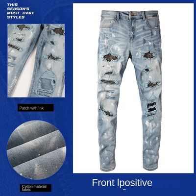 Rhinestone Denim Fashion Crystals Rivets Bootcut Jeans met wasbaar materiaal
