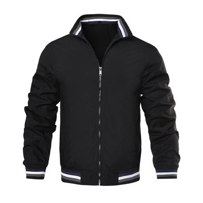 Spring Bomber Hoodie voor mannen met steun rits en geen decoratie in polyester / katoen