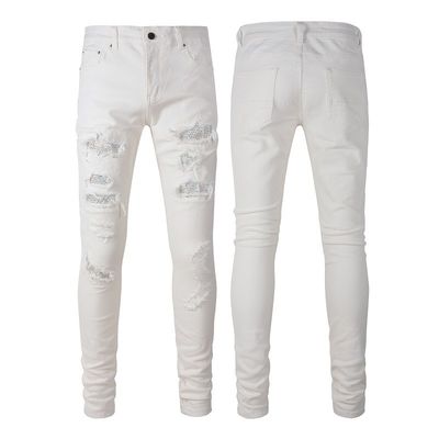 Cotton Denim Stretch Skinny Duurzame Print Mensen rechte potlood jeans