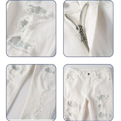 Cotton Denim Stretch Skinny Duurzame Print Mensen rechte potlood jeans
