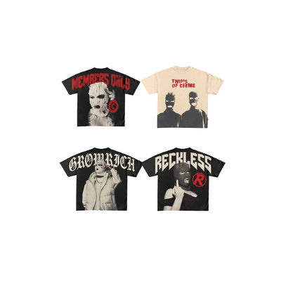 Mensen Custom Vintage Designer Boxy 100% Cotton Stone Gewassen Ronde Neck T-Shirt Low MOQ