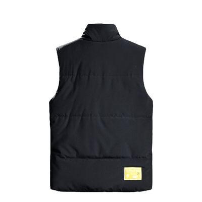 Verdichte katoenen vest voor mannen met Jacquard-patroon, normale lengte, zonder kap, winter 2024