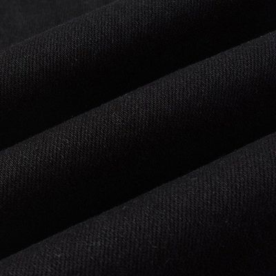 Dubbellagige tailleband vouwontwerp Zwart Strass gestapeld Skinny Denim Jeans voor mannen
