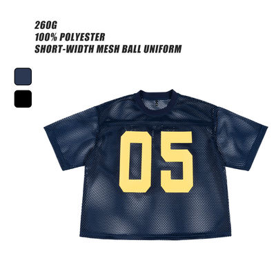Warmteoverdracht Printing Boxy Mesh Jersey T-shirt voor sportkleding voor mannen in gebreide stoffen