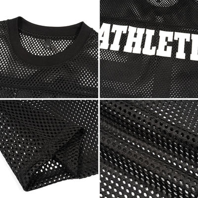 Warmteoverdracht Printing Boxy Mesh Jersey T-shirt voor sportkleding voor mannen in gebreide stoffen