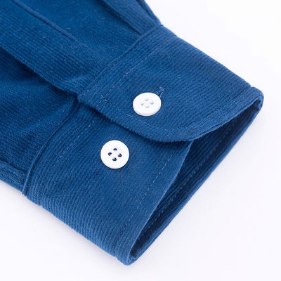 GEEN Naalddetectie Geweven overhemden voor mannen M-5XL Langarm Plain Geverfd Polos Corduroy