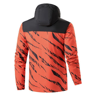 Plus Size Hooded Trench Coat voor mannen met winddichte bescherming en 3D print decoratie