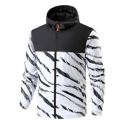 Plus Size Hooded Trench Coat voor mannen met winddichte bescherming en 3D print decoratie