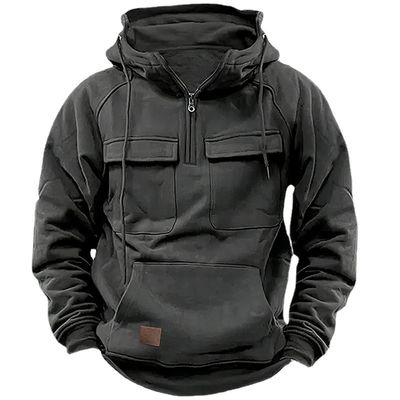 Solid Color Mensen Pullover Hoodie Casual Sweatshirt jas voor de herfst en de winter R