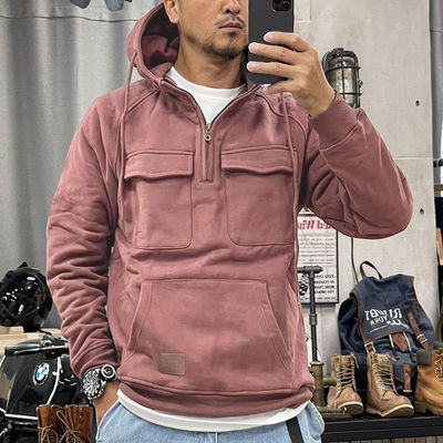 Solid Color Mensen Pullover Hoodie Casual Sweatshirt jas voor de herfst en de winter R