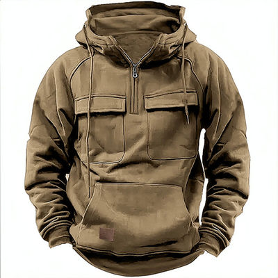Solid Color Mensen Pullover Hoodie Casual Sweatshirt jas voor de herfst en de winter R