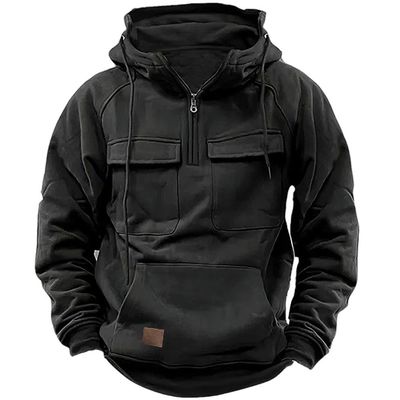 Solid Color Mensen Pullover Hoodie Casual Sweatshirt jas voor de herfst en de winter R