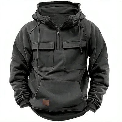 Solid Color Mensen Pullover Hoodie Casual Sweatshirt jas voor de herfst en de winter R