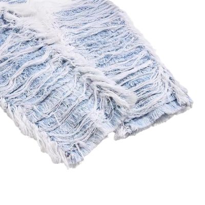 Midden taille kapot gewassen denim rechte benen jeans mannenbroek broek