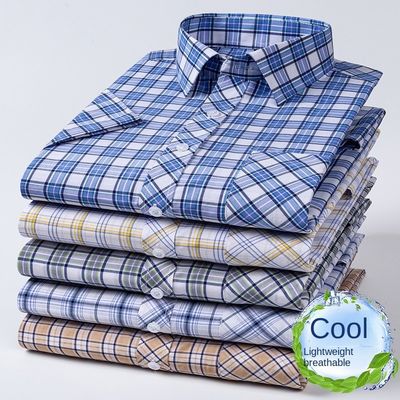 Mensen POLO Print Dress Formal Shirts 100% katoen Mensen Casual Shirt Shirt Homme Woven