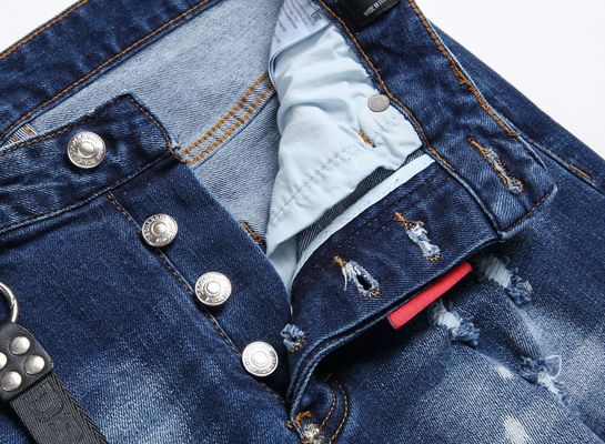 Mensen draagbare handwerk Slim Fit Mid Waist Baggy Jeans met digitale afdruk hangende stickers