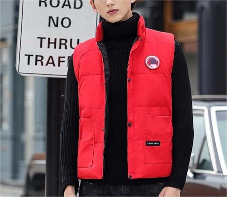 Afgedrukt witte eendendoon bodywarmer regelmatige lengte outdoor mannendoon tactisch vest