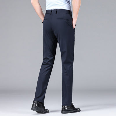 IJssilk Comfort Straight Fit Dress Broek Broek voor mannen