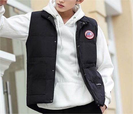 Afgedrukt witte eendendoon bodywarmer regelmatige lengte outdoor mannendoon tactisch vest