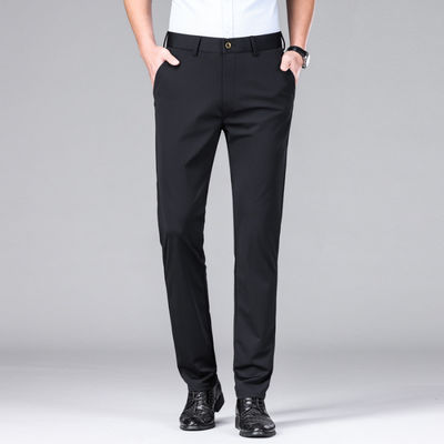 IJssilk Comfort Straight Fit Dress Broek Broek voor mannen