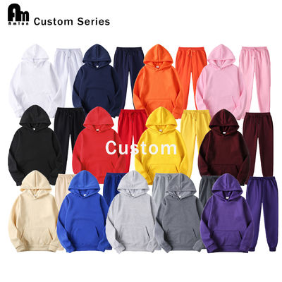 Geademde polyester-sweatpants en hoodie-set voor mannen