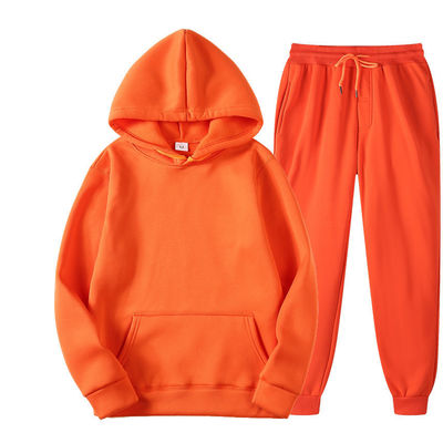 Geademde polyester-sweatpants en hoodie-set voor mannen