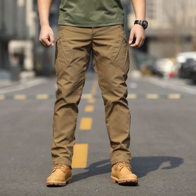 Herfst Streetwear Khaki broek Mensen vrachtbroek voor buitenactiviteiten