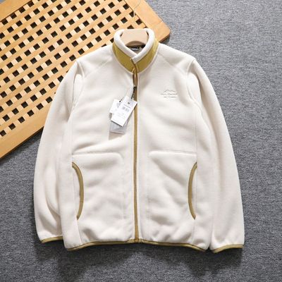 Borduurd poolaars wol Unisex verdikte warme stand kraag mannen jas jas gebreid