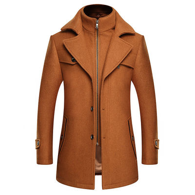 Geen naalddetectie Fashion City 24-35 Jaar oud Mensen Plus Size Dubbele kraag Wolen jas