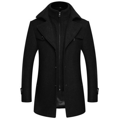 Geen naalddetectie Fashion City 24-35 Jaar oud Mensen Plus Size Dubbele kraag Wolen jas