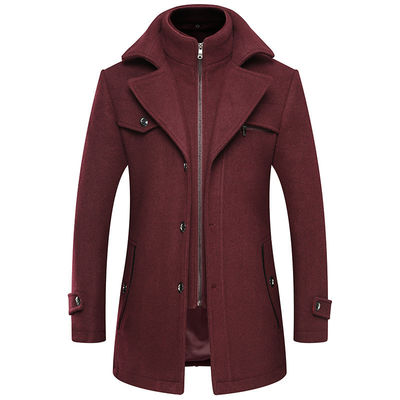 Geen naalddetectie Fashion City 24-35 Jaar oud Mensen Plus Size Dubbele kraag Wolen jas