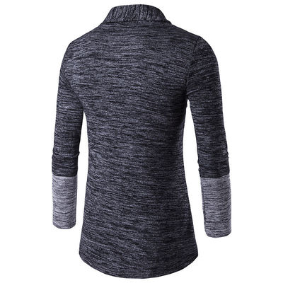 XMAMLON OEM Mensen Casual Knitwear Long Sleeve Cardigan met Contrast Kleur Stiksels