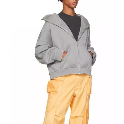 Hooded collar No Liner Streetwear Heavyweight Distressed Vintage Hoodies Voor Mannen