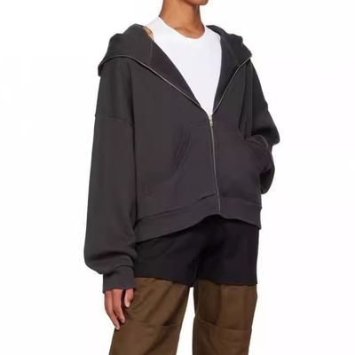 Hooded collar No Liner Streetwear Heavyweight Distressed Vintage Hoodies Voor Mannen