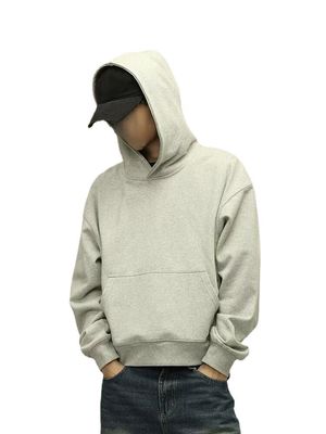 Mensenvoet hoodie katoen zwaargewicht gesneden schouder boxie sportschoenen hoodies voor mannen