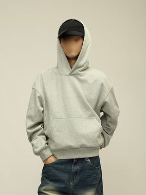 Mensenvoet hoodie katoen zwaargewicht gesneden schouder boxie sportschoenen hoodies voor mannen