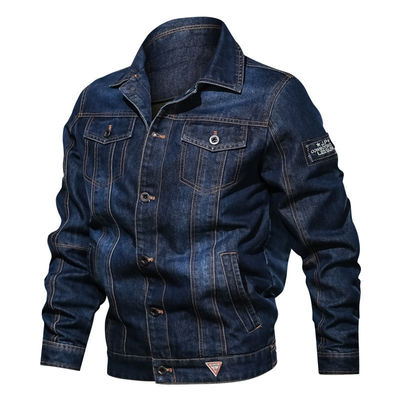 Gepersonaliseerde borduurwerk Denim jas voor mannen voor straatkleding