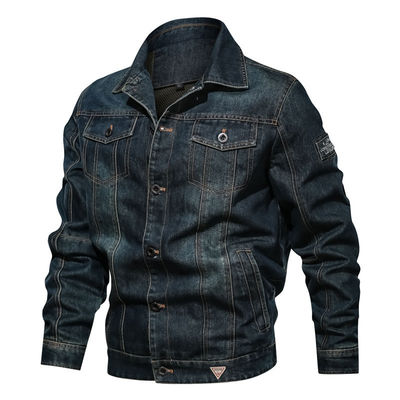 Gepersonaliseerde borduurwerk Denim jas voor mannen voor straatkleding