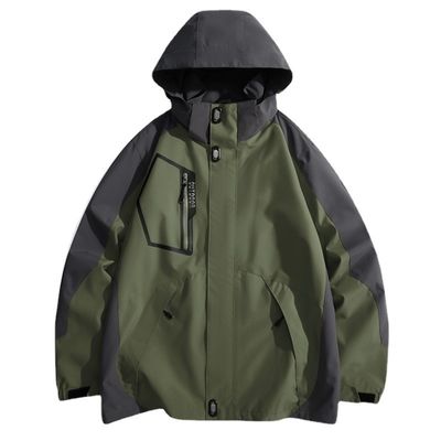 Outdoor Winter Bike Racing Mensen Jackets Regelmatige lengte Waterdicht Afneembare Hoodies