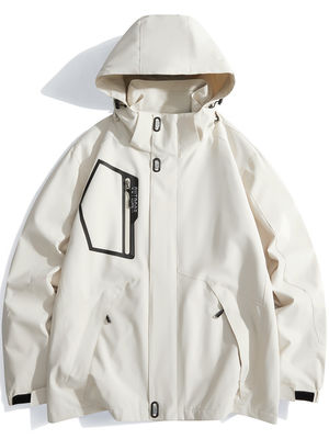 Outdoor Winter Bike Racing Mensen Jackets Regelmatige lengte Waterdicht Afneembare Hoodies