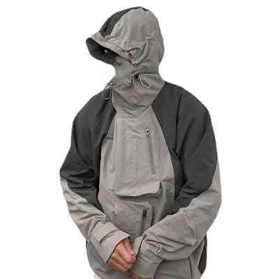 Patchwork Windbreaker jas voor mannen berg- en skiliefhebbers